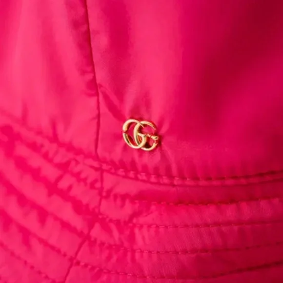 New Gucci Double G Logo Cloche Bucket Hat
